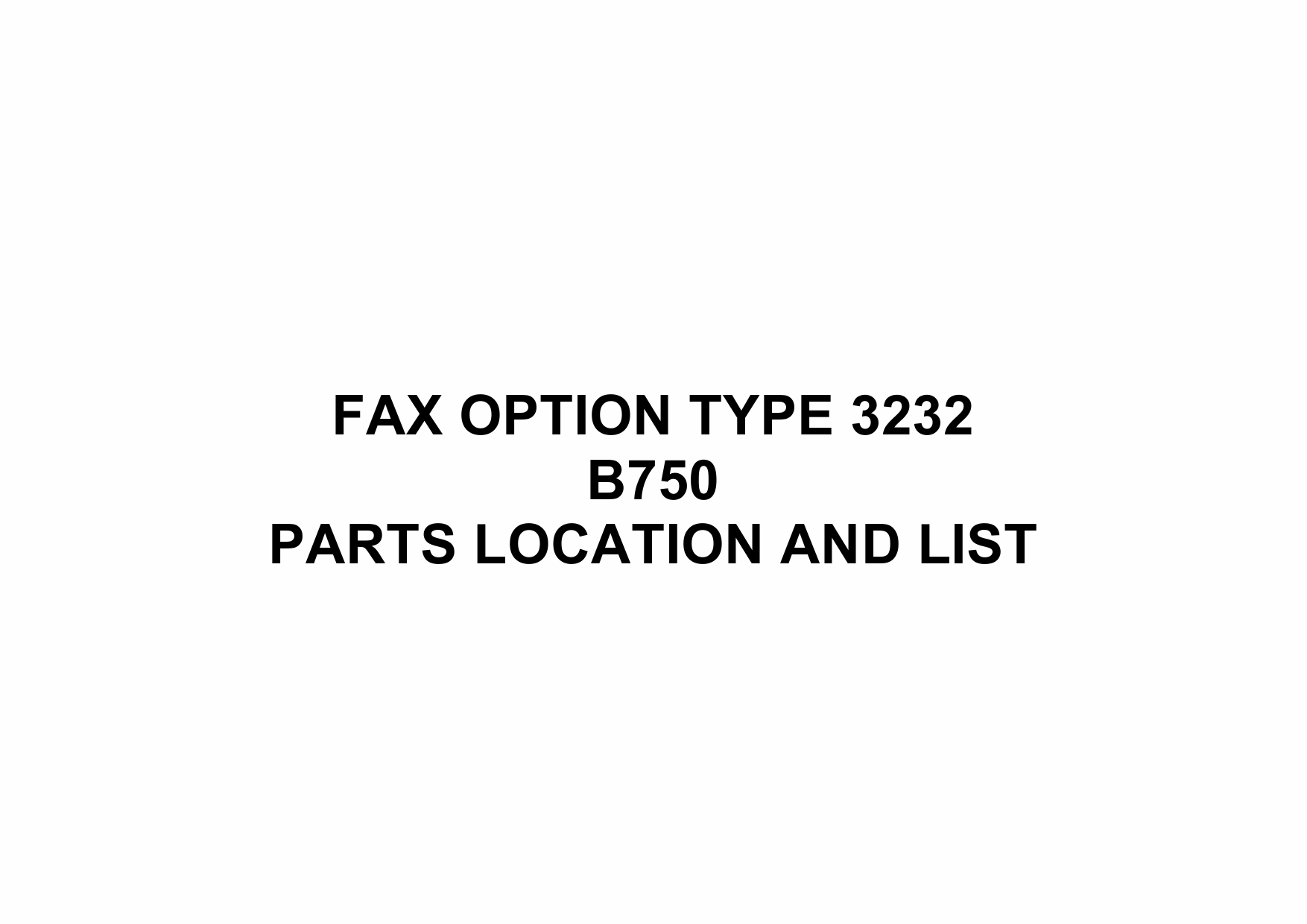 RICOH Options B750 FAX-OPTION-TYPE-3232 Parts Catalog PDF download-1